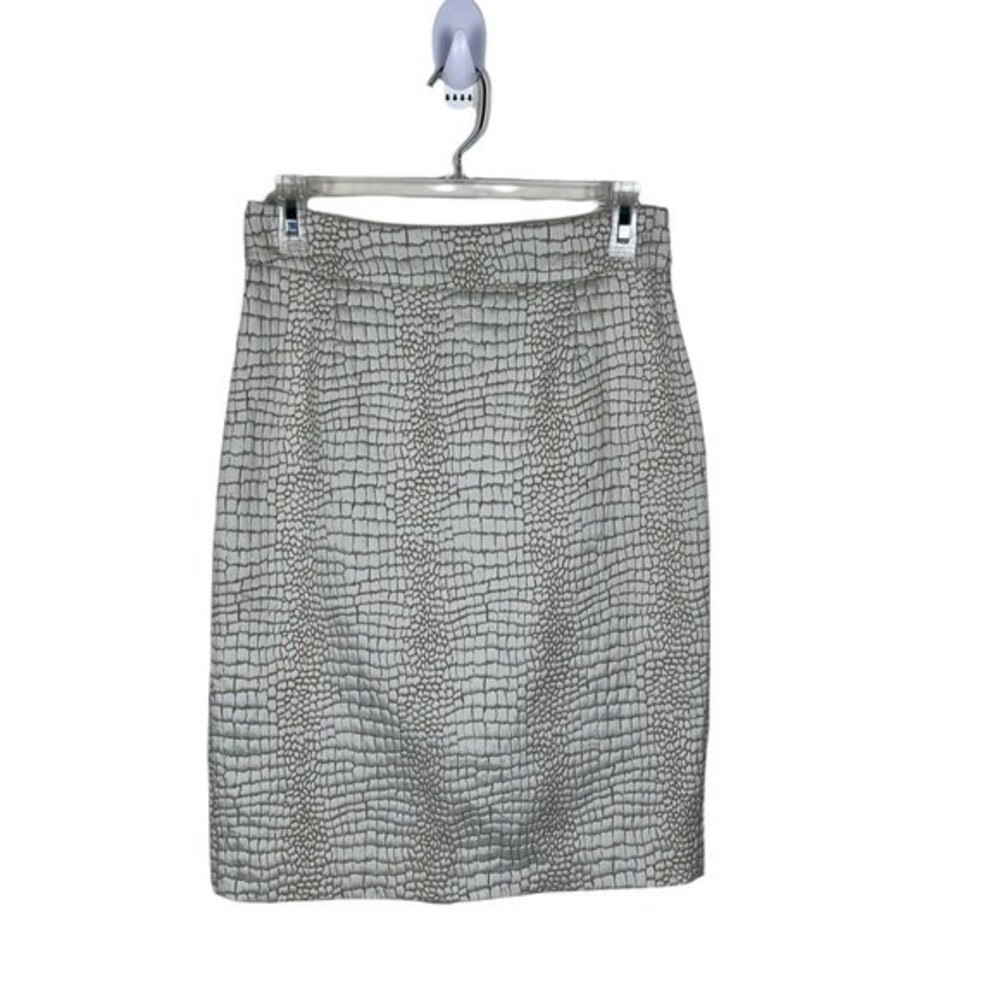 Calvin Klein Gold Snake Print Pencil Skirt Size 4